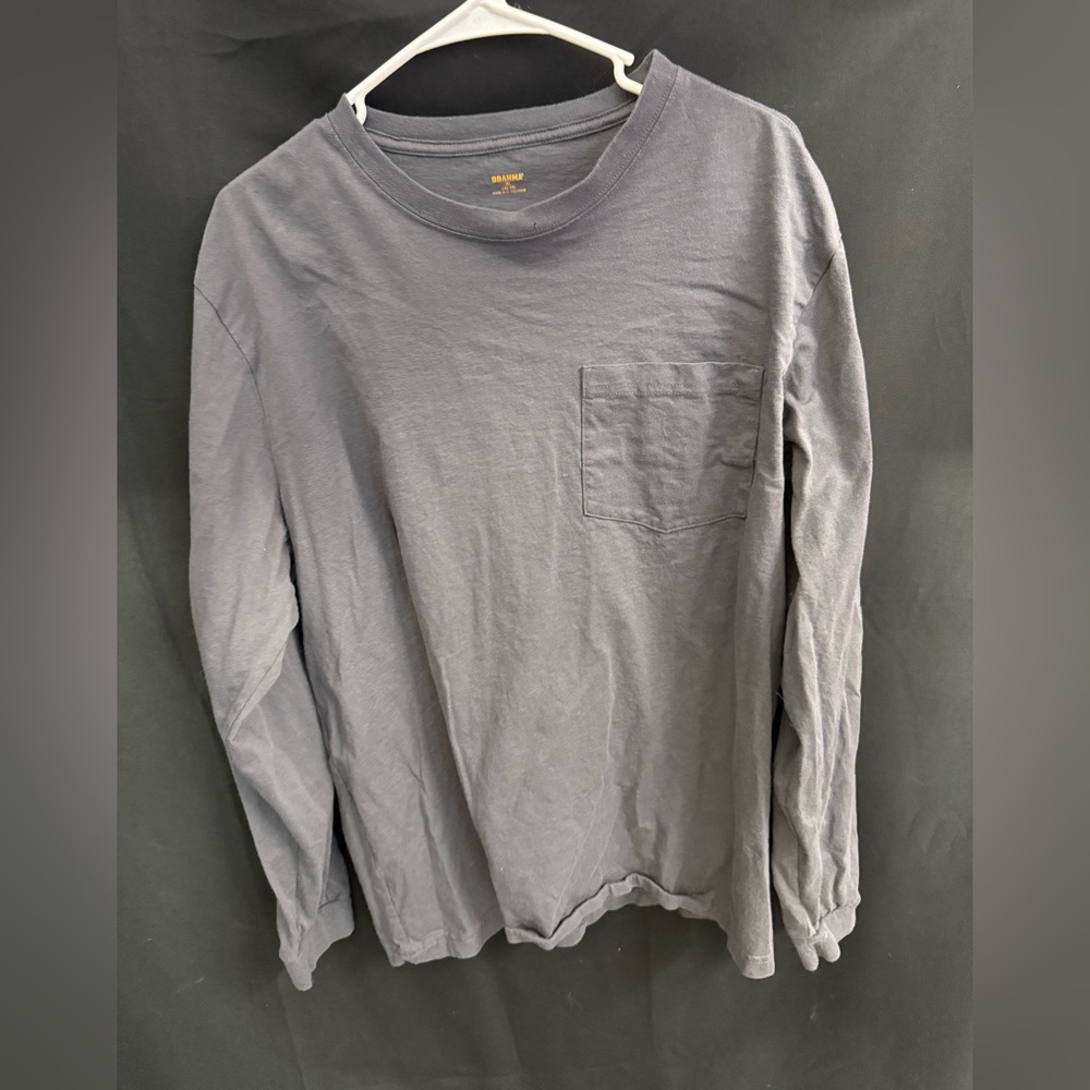 Brahma Men's Charcoal Long Sleeve Tee